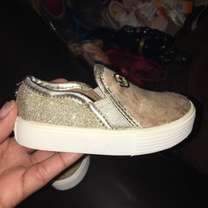 Michael Kors Infant Size 5 Gold Slip Ons